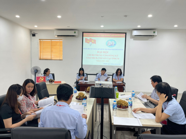 Đại hội Chi bộ Trung tâm Đăng ký giao dịch, tài sản tại TP.Hồ Chí Minh nhiệm kỳ 2022-2025