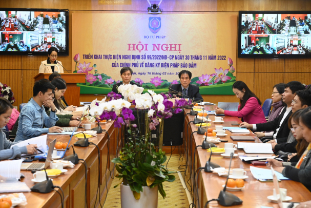 Hội nghị trực tuyến toàn quốc triển khai thực hiện Nghị định số 99/2022/NĐ-CP ngày 30 tháng 11 năm 2022 của Chính phủ về đăng ký biện pháp bảo đảm